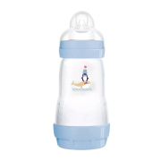 MamBaby - butelka dla niemowląt 260ml - anty-kolkowa - niebieska