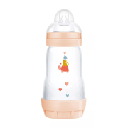 MamBaby - butelka dla niemowląt 260ml - anty-kolkowa - różowa