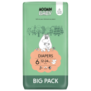 Moomin Baby pieluszki 6 eko Diapers 12-24kg 51 szt.