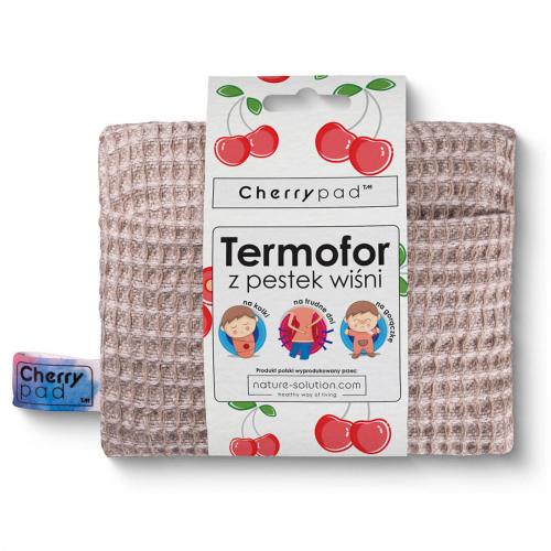 Cherrypad termofor z pestek wiśni - wzór wafel