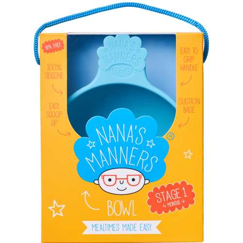 Nana's Manners miseczka silikonowa, blue