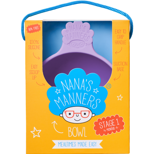 Nana's Manners miseczka silikonowa, purple
